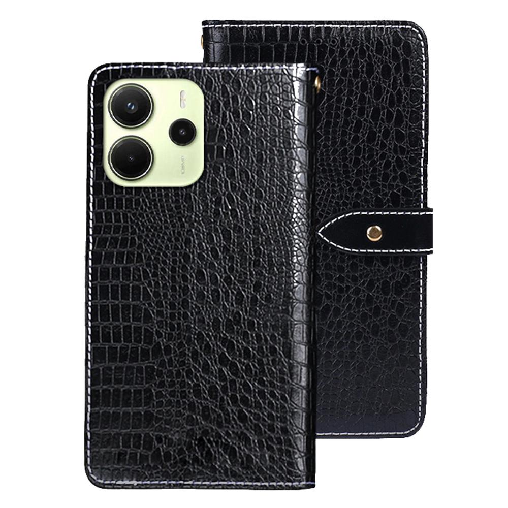 

IDEWEI For Xiaomi Redmi Note 14 4G (164.84mm) Case Crocodile Texture PU Leather Flip Phone Cover A