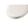 Plastic Round Toilet Seat Easy Install Durable Daisy White Elegant Beveled Edge Clean Surface Fits Most Toilets Bathroom Use