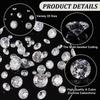 Beebeecraft 230Pcs 1.2-10mm Cubic Zirconia Cabochons Clear Grade A Loose CZ Stones Faceted with Pointed Back for Jewelry Making Crafts Nail, 9 Sizes