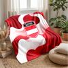 Austria Football Printed Flannel Blanket Skin Friendly Warm Decorative Throw for Indoor Couch Bed Daily Use