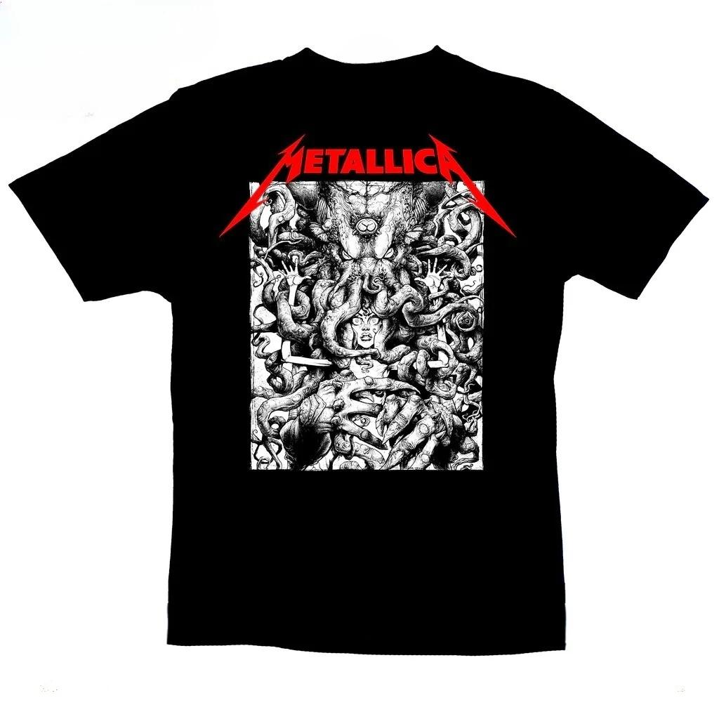 Metallica Rock Band T-shirt, Unisex, Retro Band Heavy Metal Rock, Street Hip-hop Art Enthusiast Trendy T-shirt
