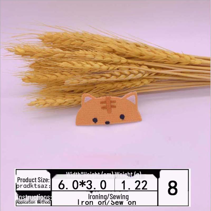 Yixiu Kitten Cartoon Embroidery Patch for Clothing Decoration