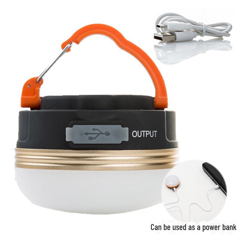 Portable Camping LED Tent Light with Magnet for Hanging - USB Rechargeable Home Emergency Work Light.