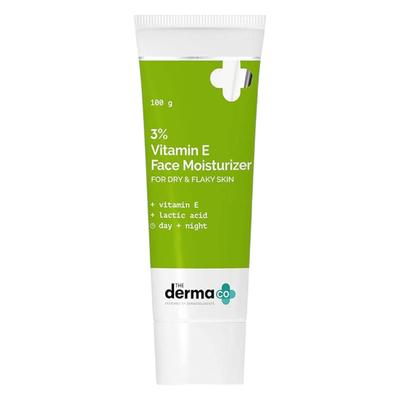 The Derma Co 3% Vitamin E Face Moisturizer Cream 100 G | Lightweight Hydrating Gel For Dry Skin