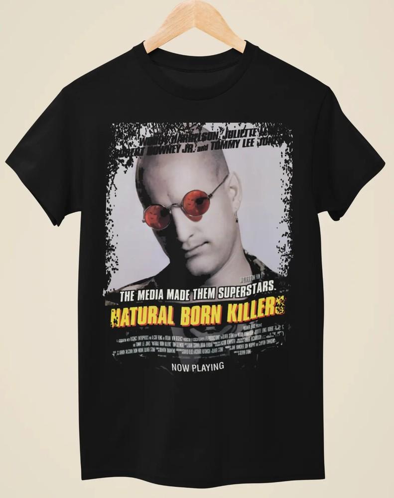 NATURAL BORN KILLERS - MOVIE POSTER INSPIRED UNISEX BLACK T-SHIRT Unisex T-Shirt XXXXL