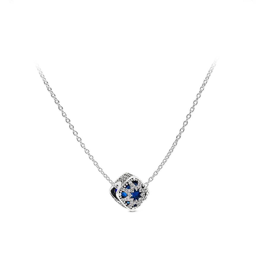 Pandora Starry Set 925 Silver Necklace Unisex necklace ZT24101518A F,Star Set