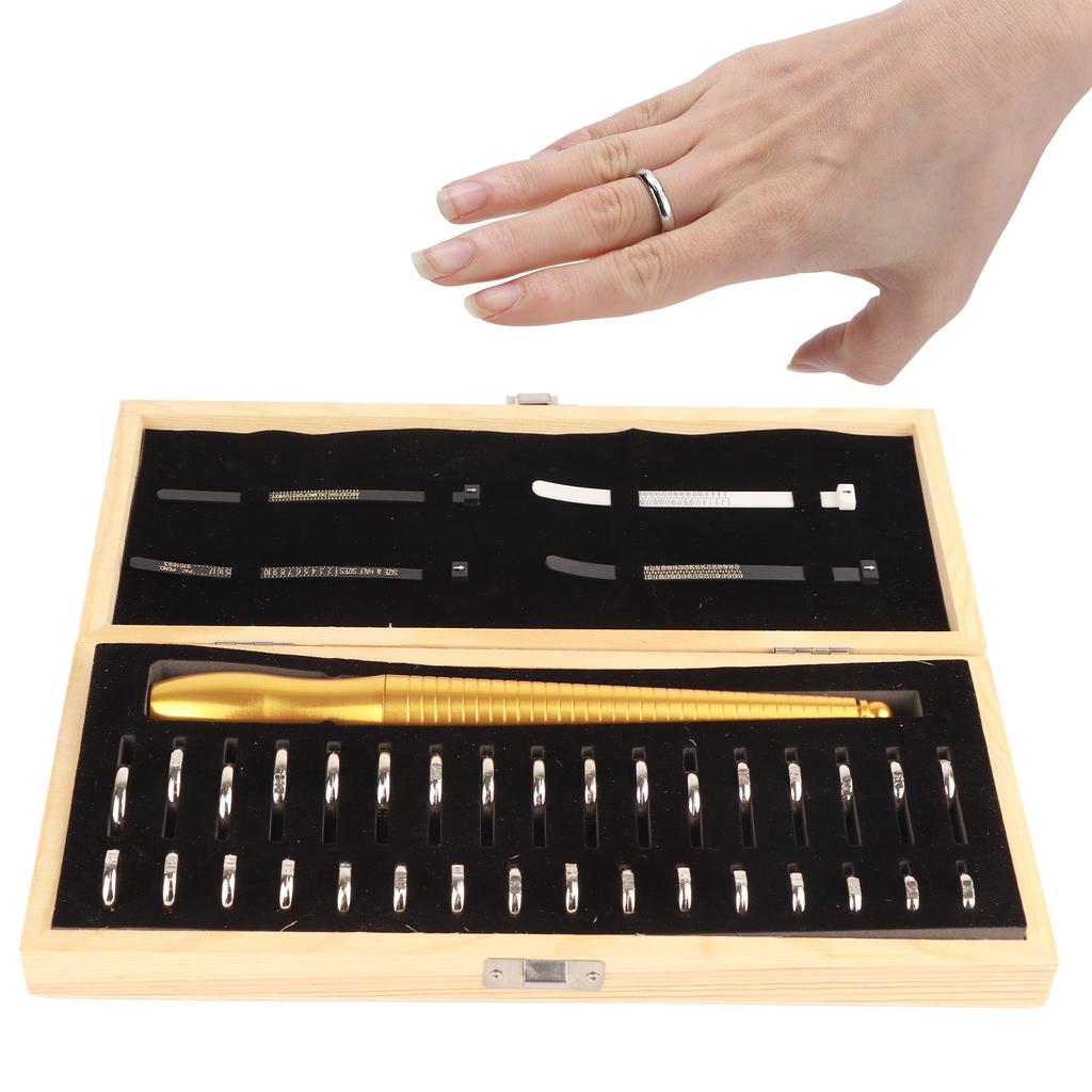 Profesyonel Yüzük Mandreli Çubuğu Parmak Ölçer Yüzük Ölçer Ölçüm Aleti Takı Aletleri