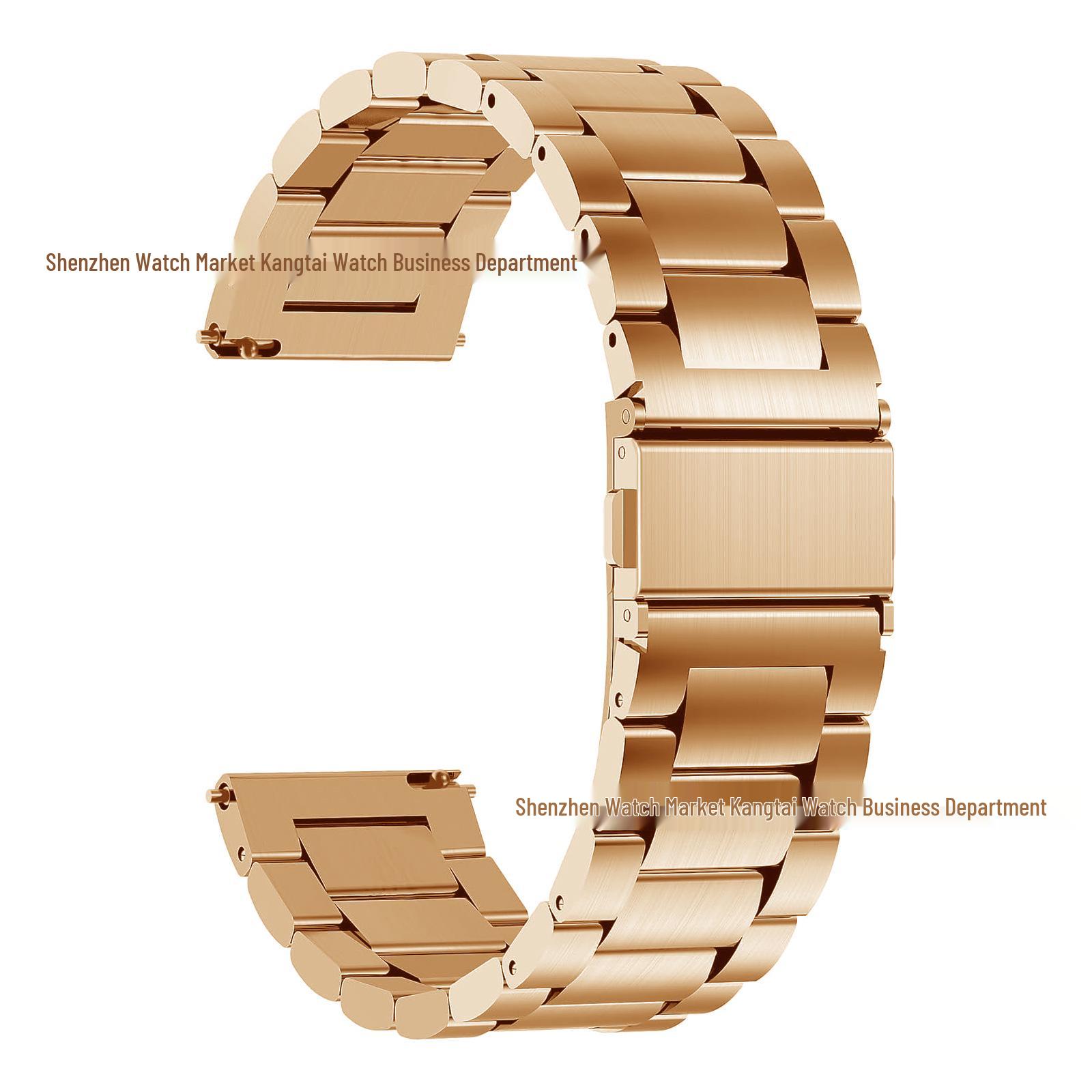 

Універсальний ремінець зі швидкознімним механізмом з титанового сплаву (24/22/20мм) для Huawei & Samsung 20mm three-bead titanium strap рожевий колір золота