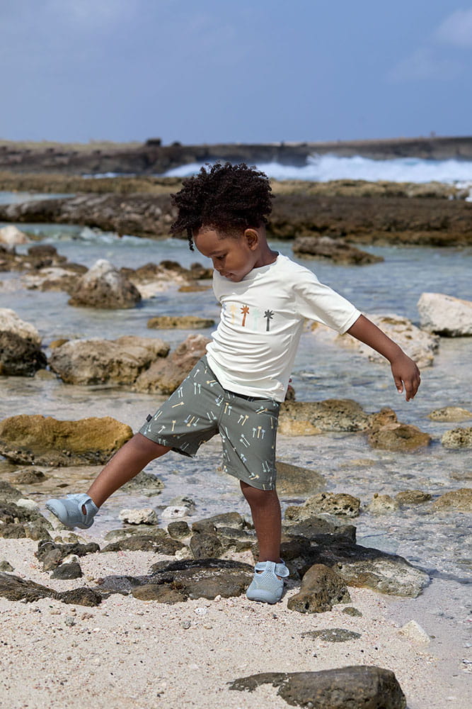 Kids' UV-protected T-shirt - Lassig - Palms Sea Foam 74-80