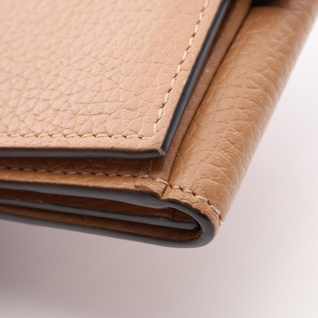 Used GUCCI GG Marmont Bi-fold wallet 782749 leather Brown Used Women