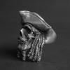 Overdreven Europese en Amerikaanse Stijl Ring voor Mannen, Caribische Piraat Kapitein Ring