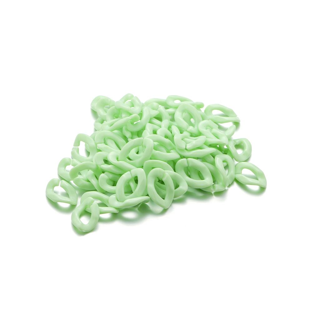 50/100Pcs Colorful Twisted Acrylic Link Chain Assembled Parts Beads for DIY Necklace Jewelry Making Findings Accessories