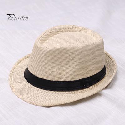 Strohhut Unisex Elegant Geflochten Breiter Rand UV Panama Schutz Modeaccessoires Sonne