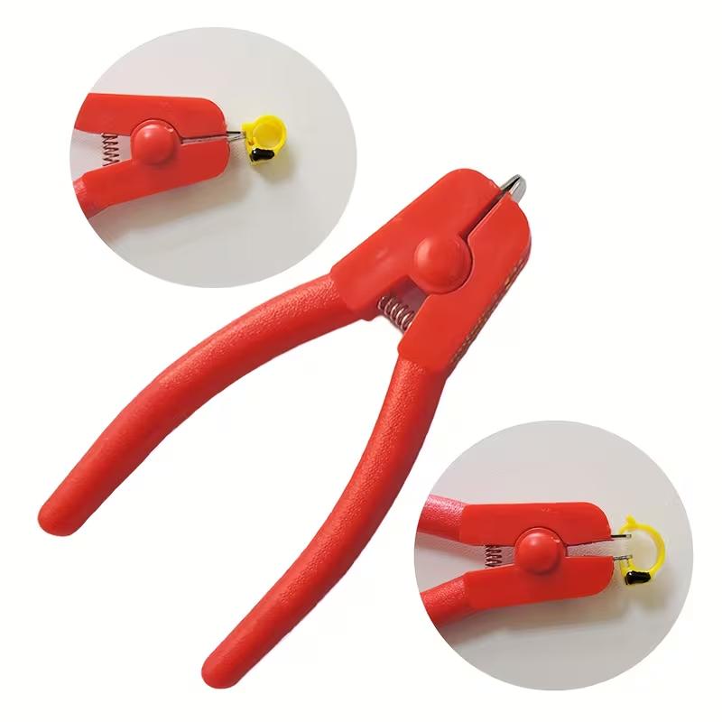 1 PZ 125MM Strumento Multifunzione per la Rimozione degli Anelli alle Zampe degli Uccelli Pinze Professionali per Aprire gli Anelli Elettronici alle Zampe di Piccioni Pappagalli Rosso
