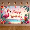 Pink Birthday Banner Gold Crown Birthday Celebration Background Birthday Event Display Pineapple Decor