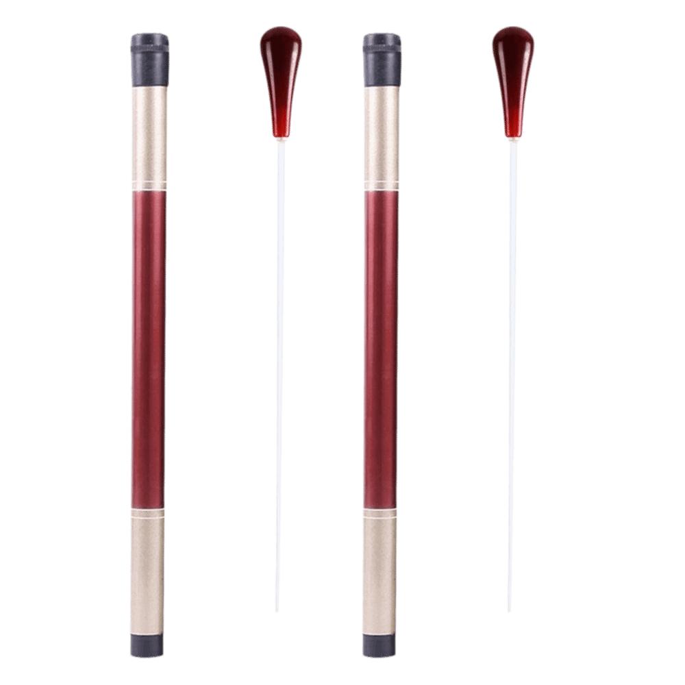 2Sets Plastic Conducting Baton Red Music Baton Professional Baton For Music Band