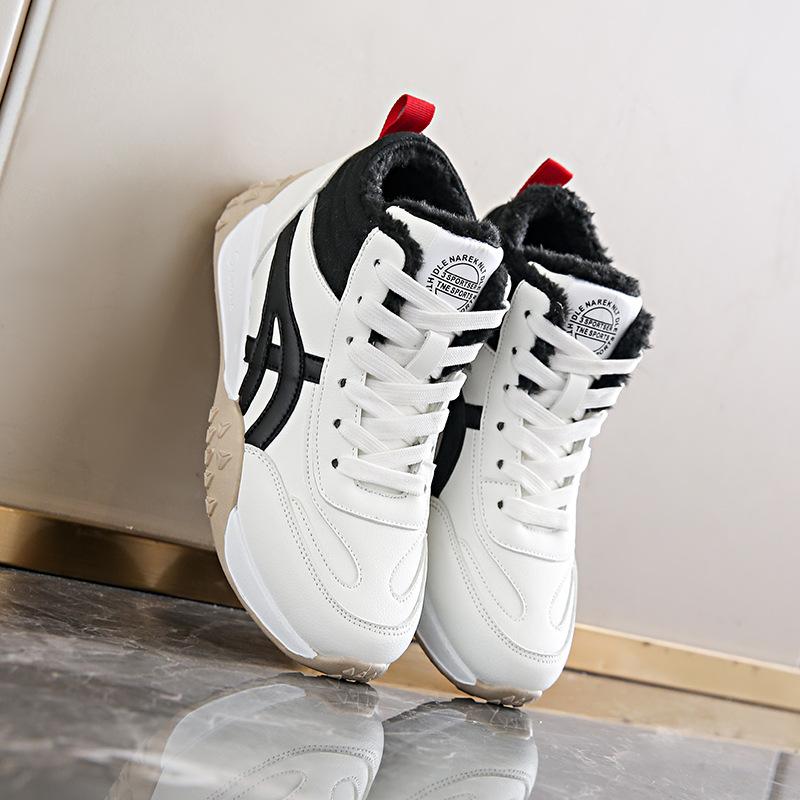 High-top sports shoes women's new winter velvet thickened warm moral training shoes thick-soled non-slip casual sports shoes
