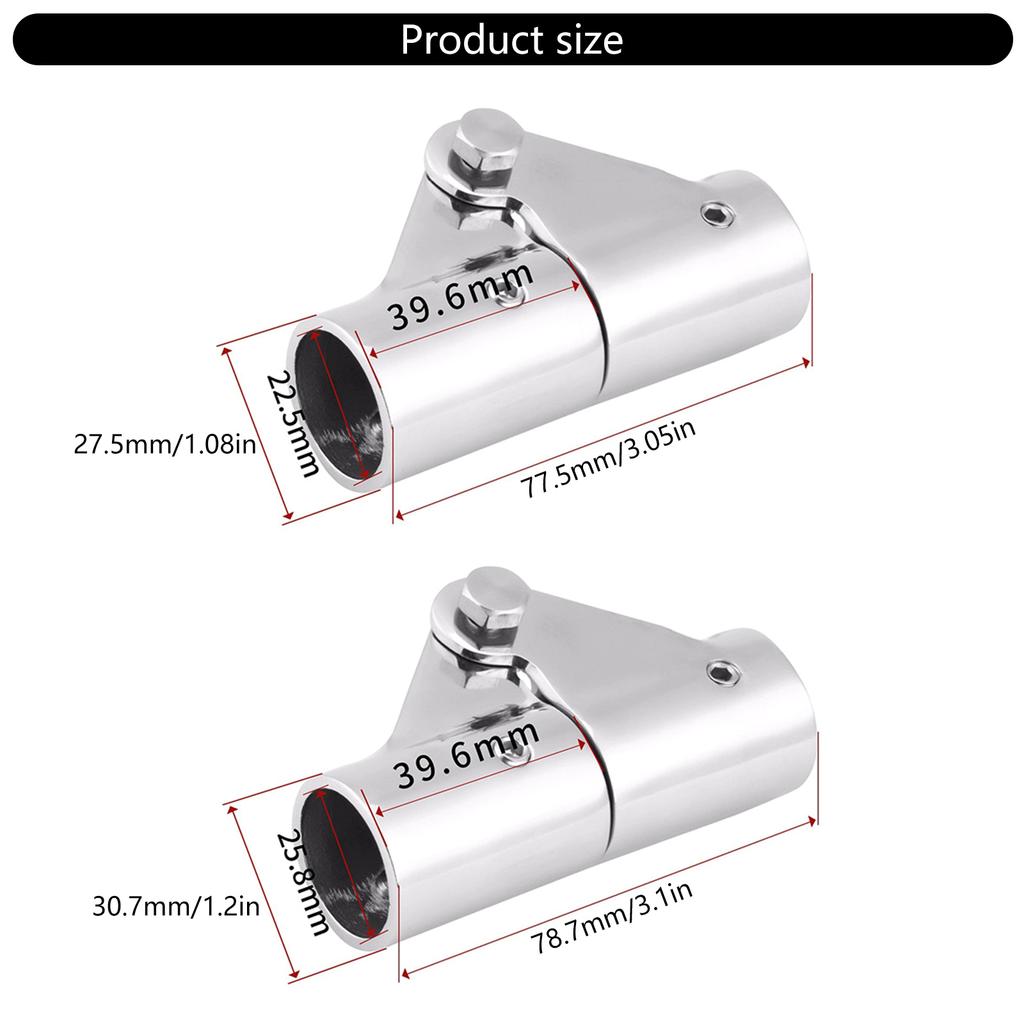 Heavy Duty Stainless Rotating Adapter Coupling Connector Fitting for Marine Piping Applications Yacht Sunshades Support