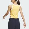Adidas Logo Tank Top With Letter Embroidery Color Block Round Neck Sports Vest Women Tops Light-Yellow JI6874
