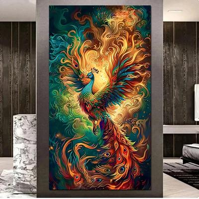 Chinoiserie Animal Fantastique Phénix Coloré Grande Peinture Diamant Kit de Broderie Point de Croix 5D DIY Mosaïque Diamant Décoration de Maison
