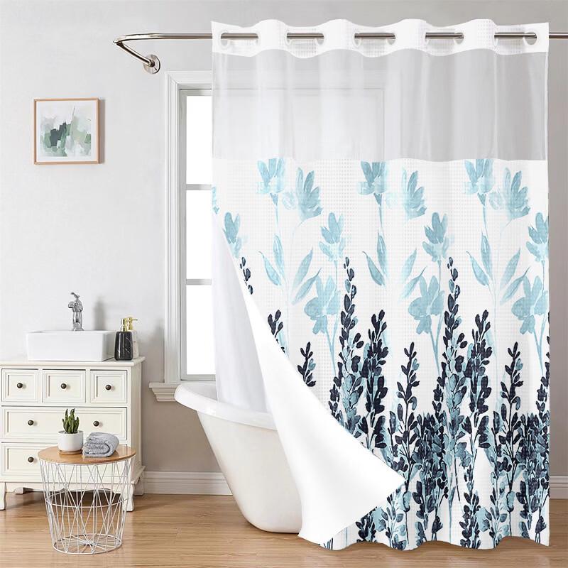 

Handun Double-Layer Floral Polyester Shower Curtain