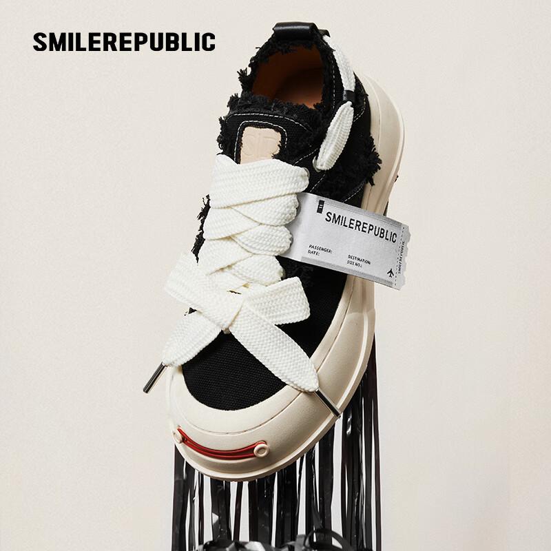 Кеды на платформе Smilerepublic, низкие, из холста EU 39 чёрный