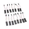 15 Pcs 2 AAA Battery Holder 2xAAA Battery Box with Thick Wire for Various Projects