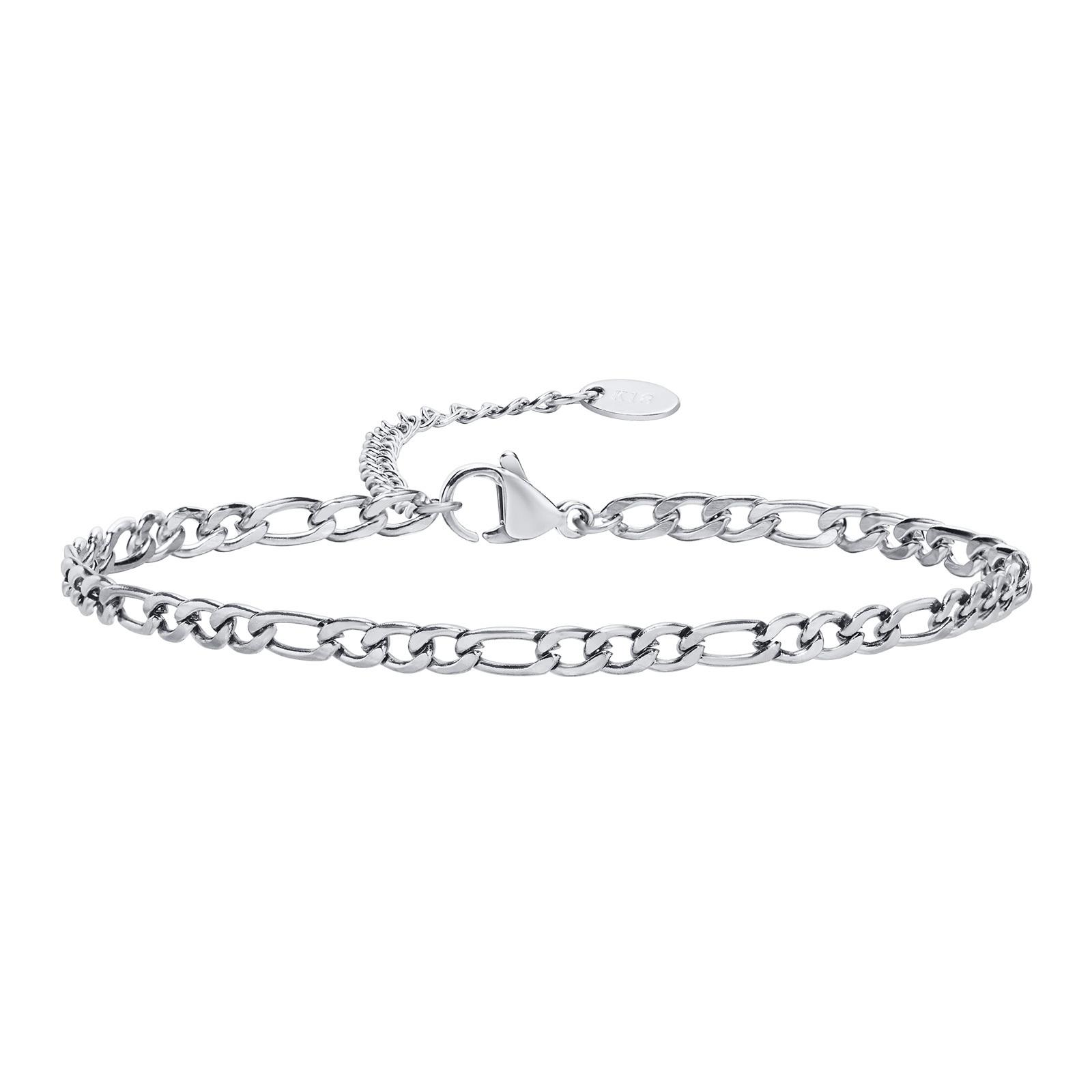 

Vnox Waterproof Stainless Steel Beads Chain Bracelets, Figaro Paperclip Box Snake Chain Bracelets, Men Women Stacked Accessory