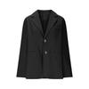 Ladies' Casual And Fashionable V-neck Button Up Long Sleeved Solid Color Jacket