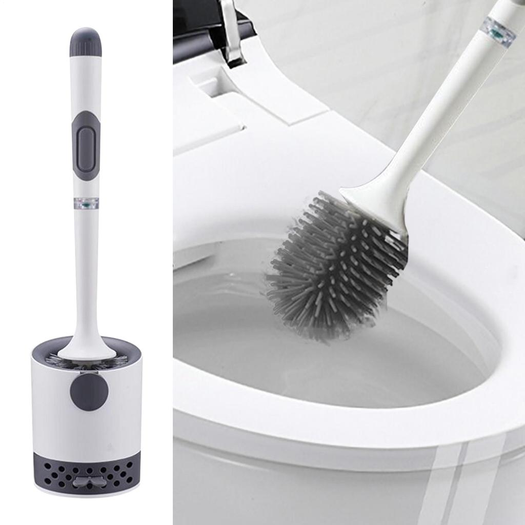 Toilet Cleaner Brush Long-Handle Toilet Brush Cleaner And Holder Ergonomic Scrub Resistant Scrubber Cleaning Tool For Stone