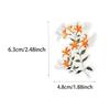 50PCS Waterproof Ink Flower Sticker Pack PET Flower Booklet Flower Material Decorative Transparent Non Repetitive