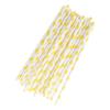 50pcs Beverage Straws Fruit Pattern Biodegradable Paper Straws for Beach Party PicnicLemon