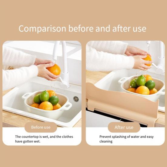 Yousheng 1/2Pcs Cartoon Dog Silicone Sink Splash Guard with Suction Cups Vegetable Washing Water Splash Protector Kitchen Countertop Puppy Anti-Splash