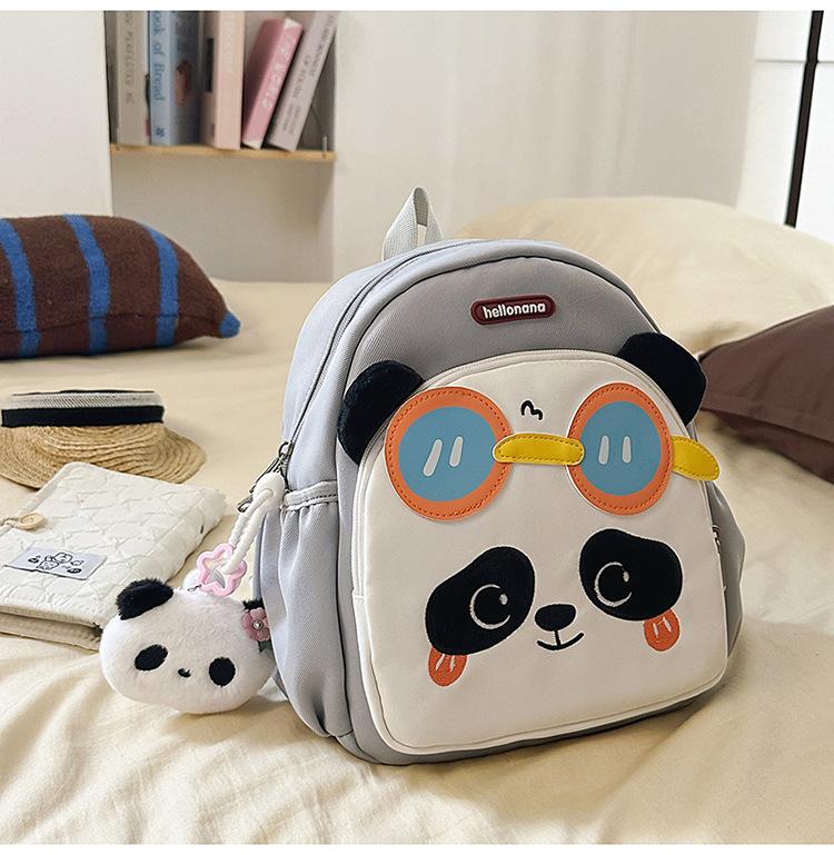 Schoolbag new high-value, fresh, sweet and cute panda backpack, light spring outing backpack for students in grades 1-1