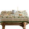 Vintage Embroidery Flower Embroidery Hemming Tablecloth French Pastoral Embroidery Table Cloth Rectangular Coffee Table Cover Tablecloth