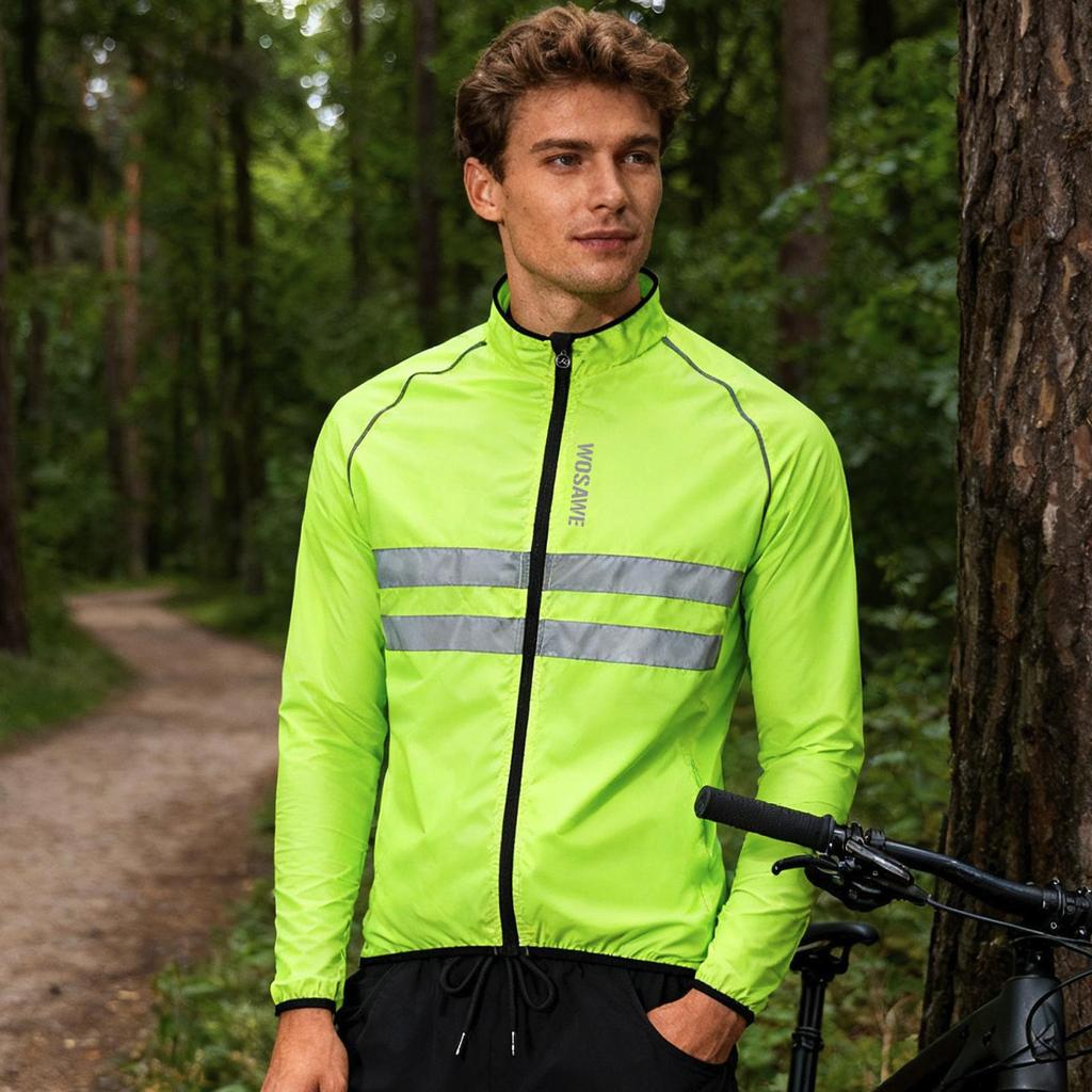 Wosawe Cyklistické bundy Voděodpudivé kolo Větruodolné Reflexní plášť na kolo