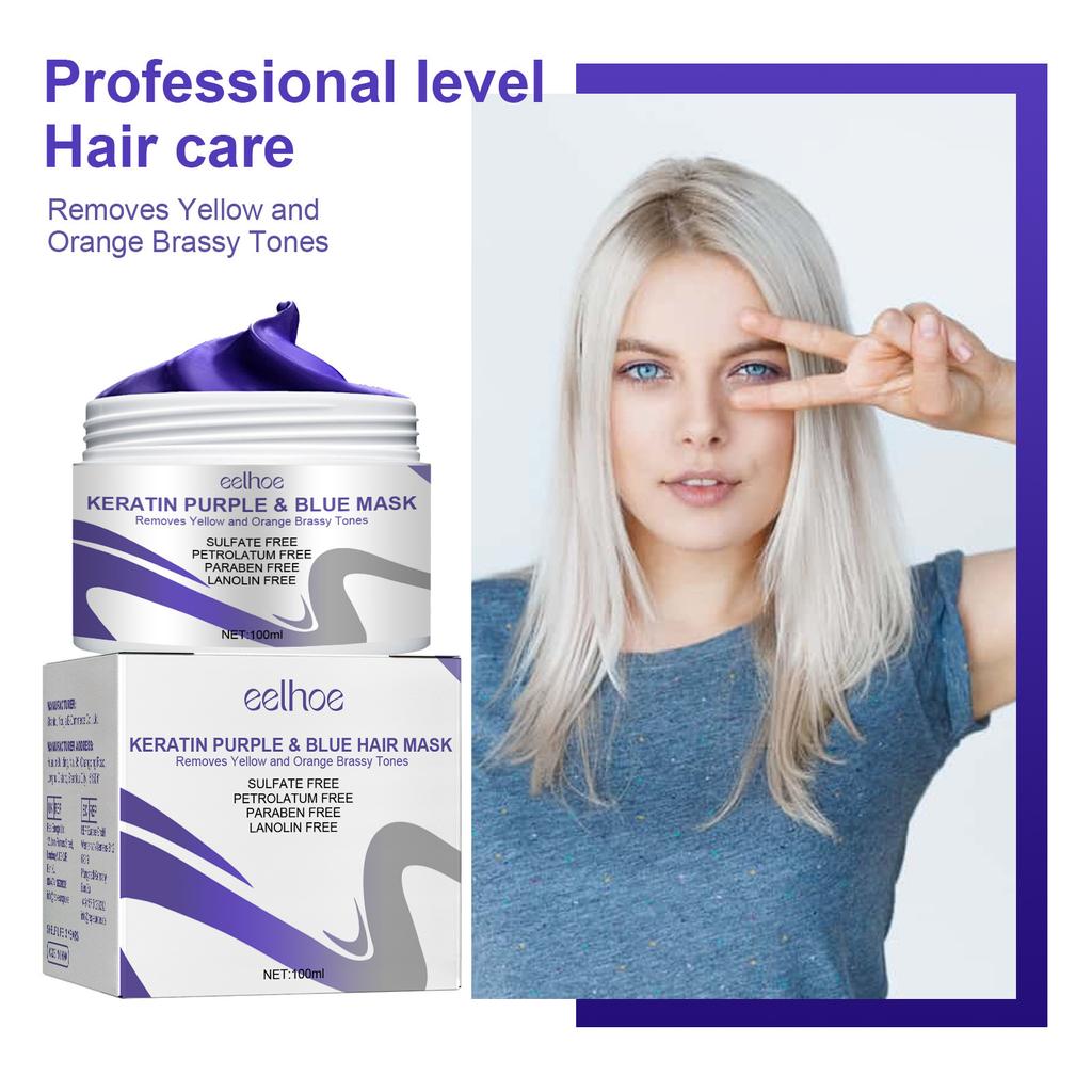EELHOE 1Pc 100g Jojoba Oil Hair Mask Repairs Nourishing Damage Deep Repair Hair Restore Smooth Soften Frizzy Hair Scalp Care Health