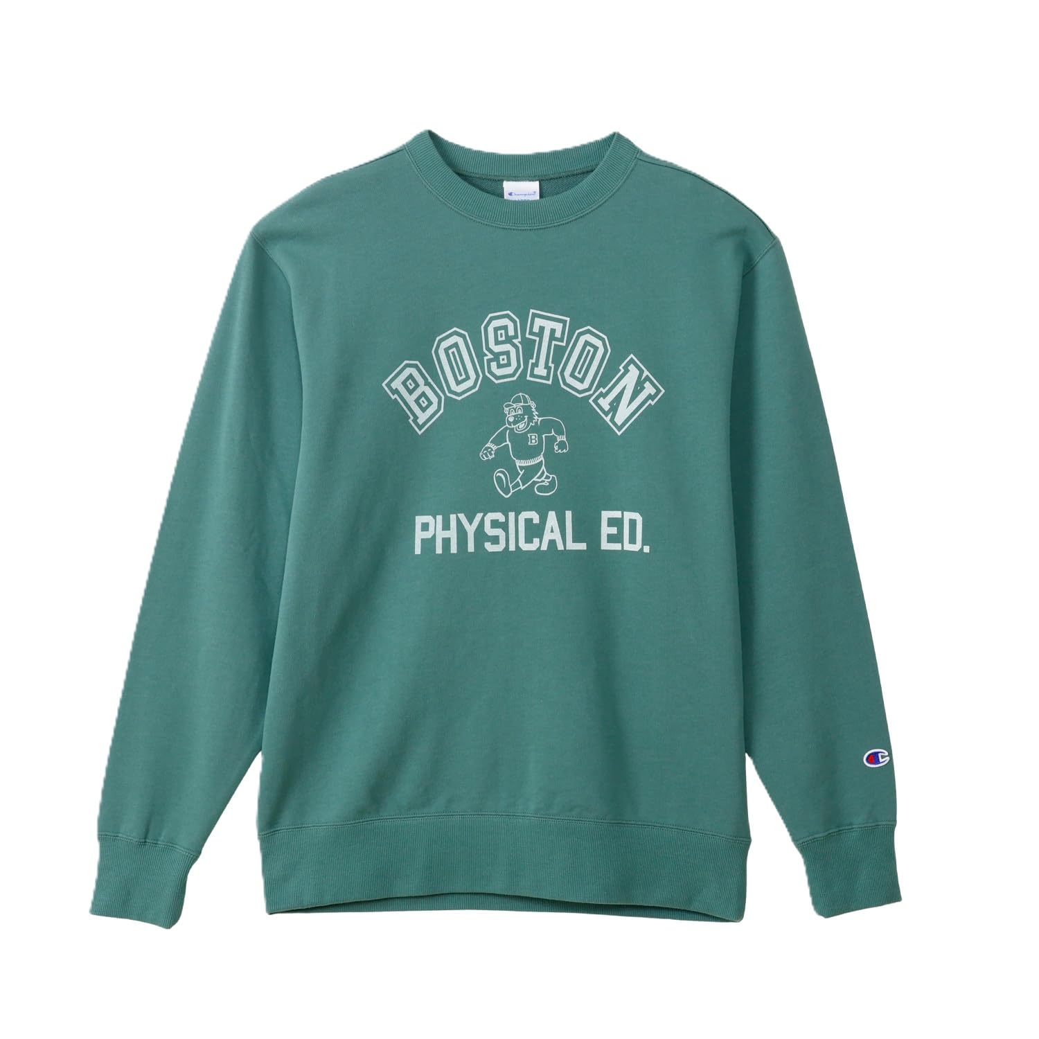 

Champion Long Sleeve Crew Neck Sweatshirt with Graphic Dark Men s Print, Green, C3-C033/C3-C033L