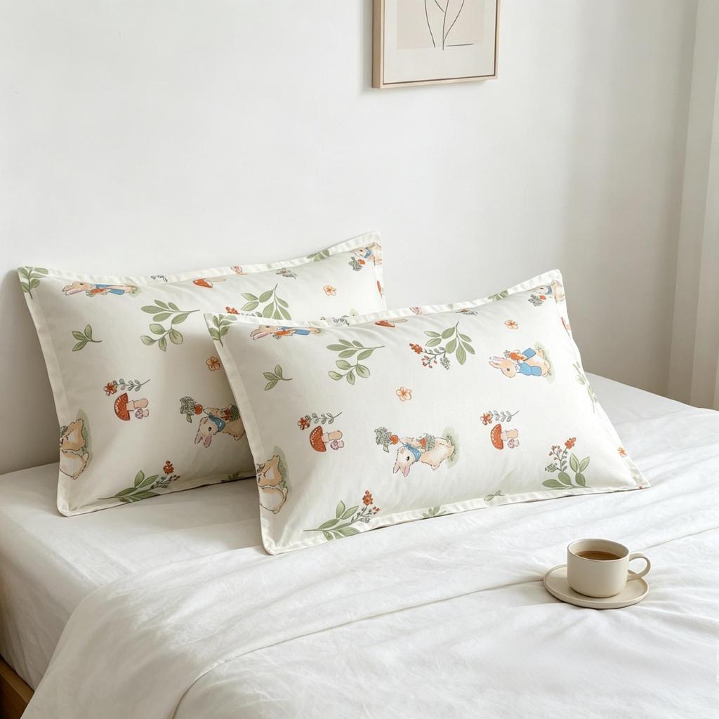 Thickened Large Single Pillowcases for Adults - Simple Summer Cover, Ideal for Dormitory Use (One Pair)