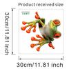 Playful Frog Toilet Seat Sticker Waterproof Self-Adhesive Removable Decal for Bathroom WC Decoration