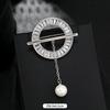 High-end crystal temperament brooch female swan snowflake luxury atmospheric brooch sweater pin suit trendy accessories