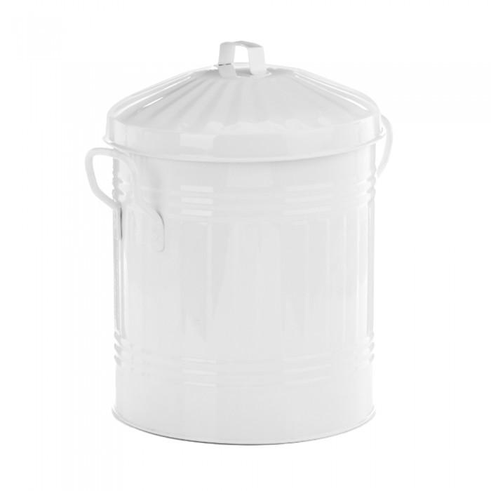 Leecroft Metal Mini Bin White 12 X 10''