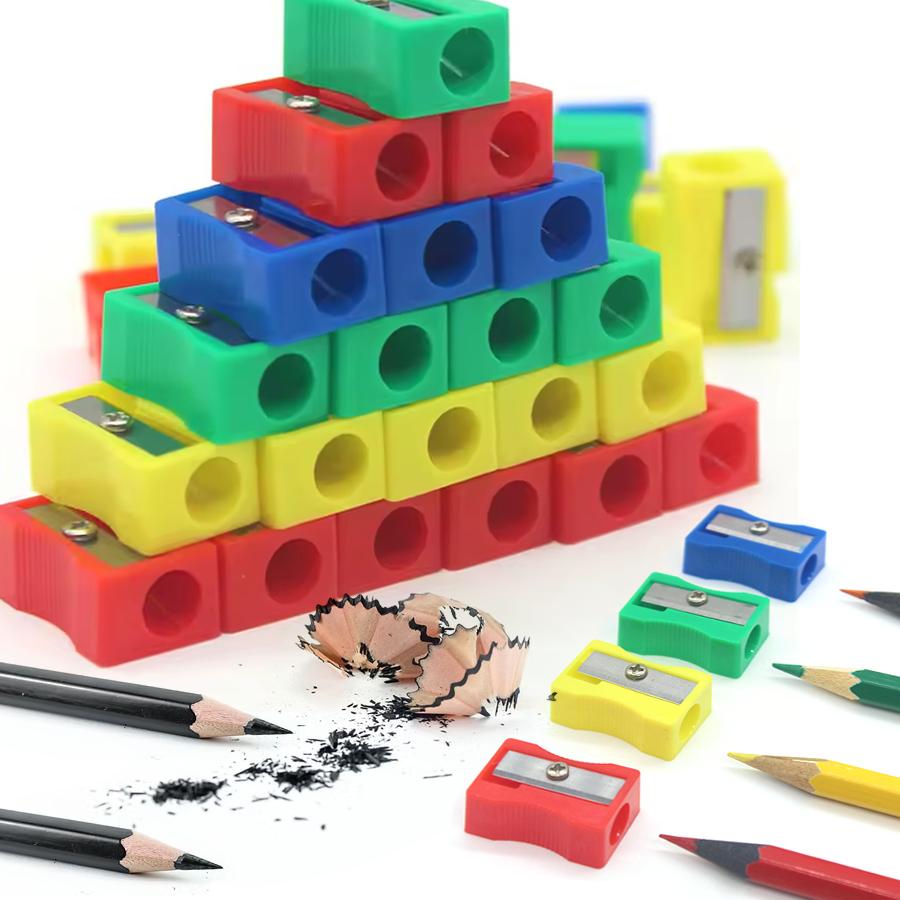 25/50pcs Colorful Pencil Sharpener School Office Study Supplies Lightweight Stationery for Writing Drawing Sketching Note XJM