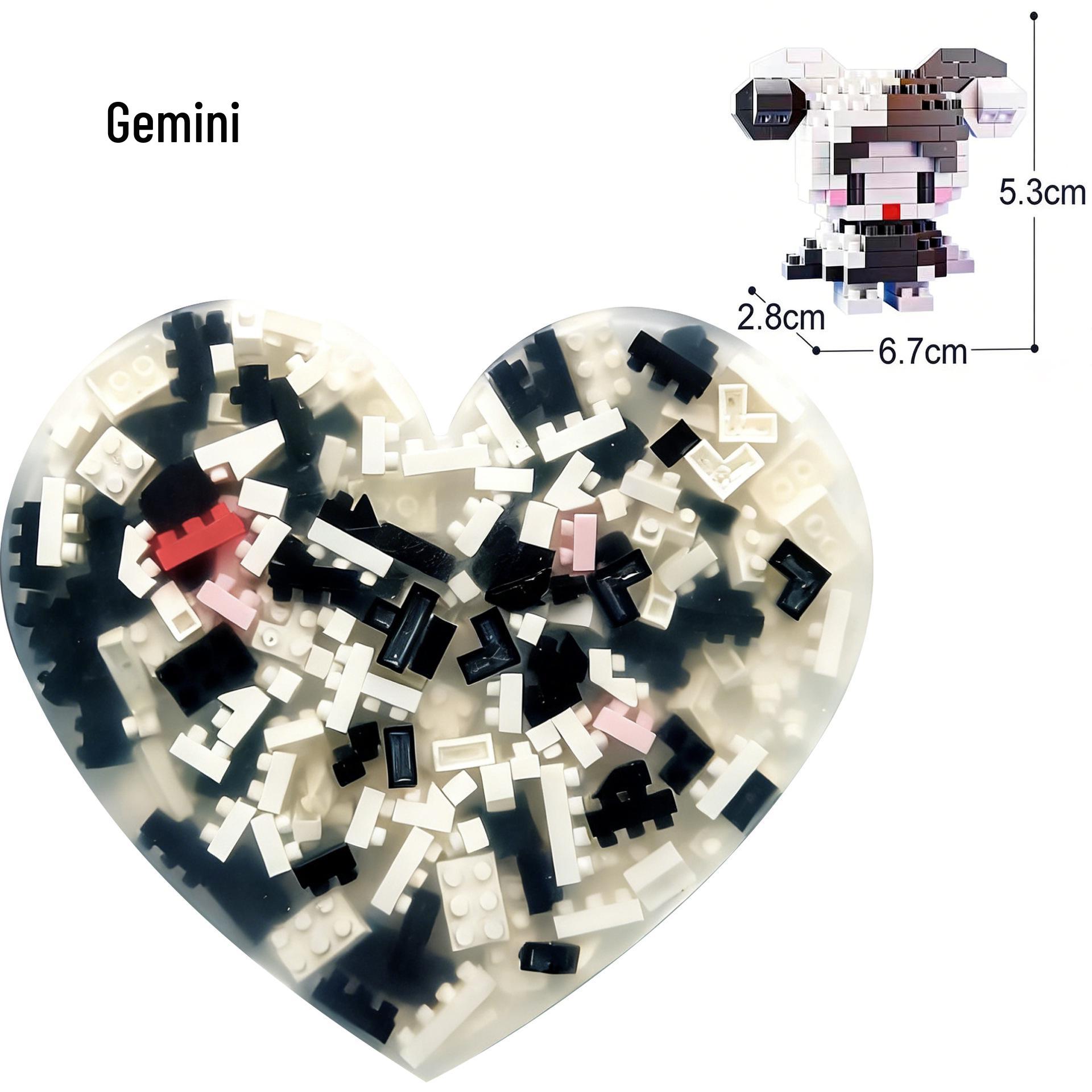 12 Constellations Fidget Silicone Mat: Sensory Stress Relief Peeling Toy 12cm Heart