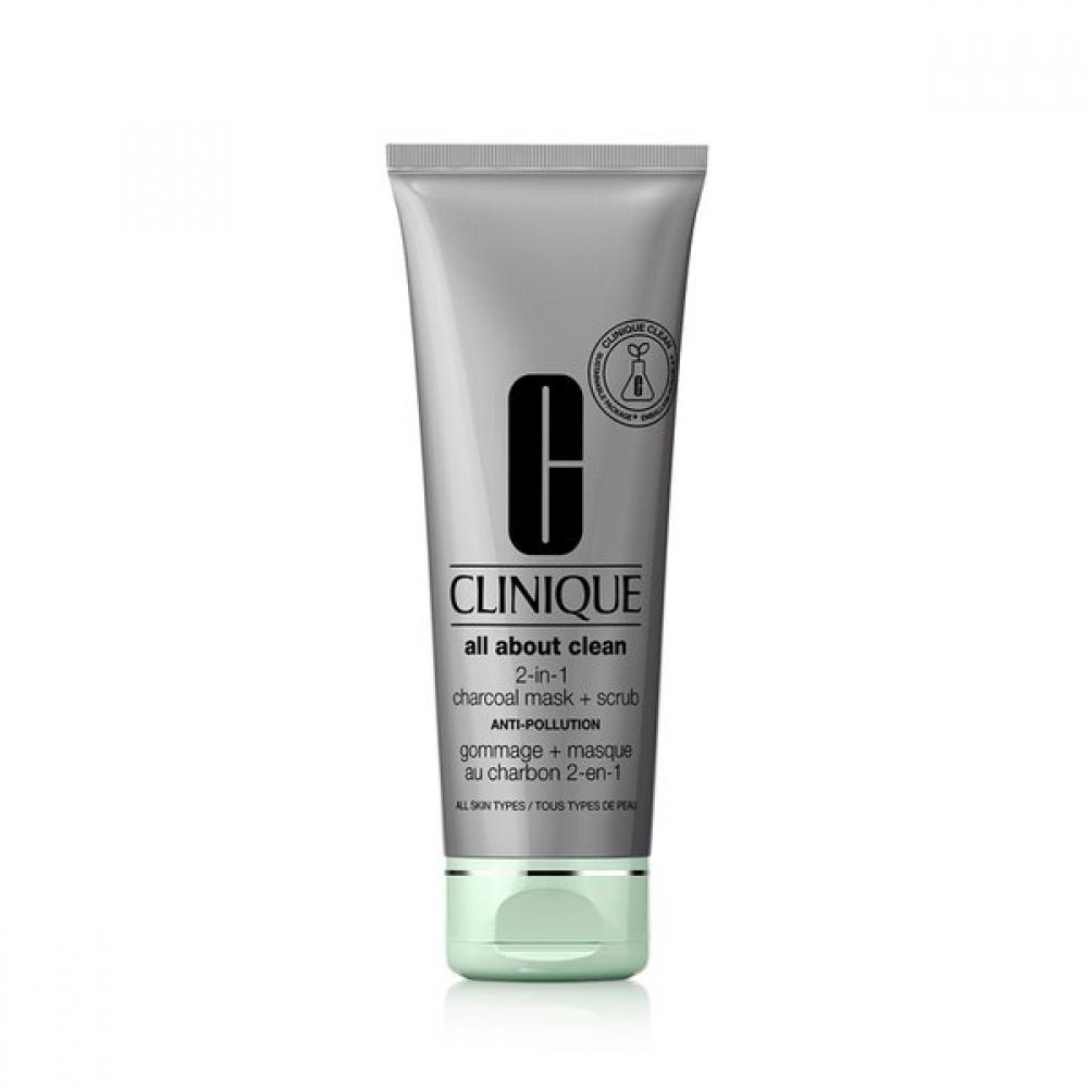 ClInique All About Clean Charcoal Mask + Scrub 2 In 1 Single option