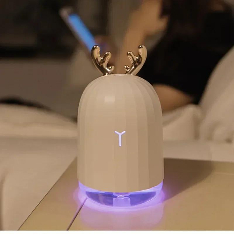 USB Rechargable 220ML Ultrasonic Air Humidifier Aroma Essential Oil Diffuser for Home Car With LED Night Lamp 40#1126