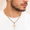 Men'S Stainless Steel Cross Necklace In European And American Style, a Trendy Accessory for Hip-Hop And Rap, Perfect for Everyday Outfits
