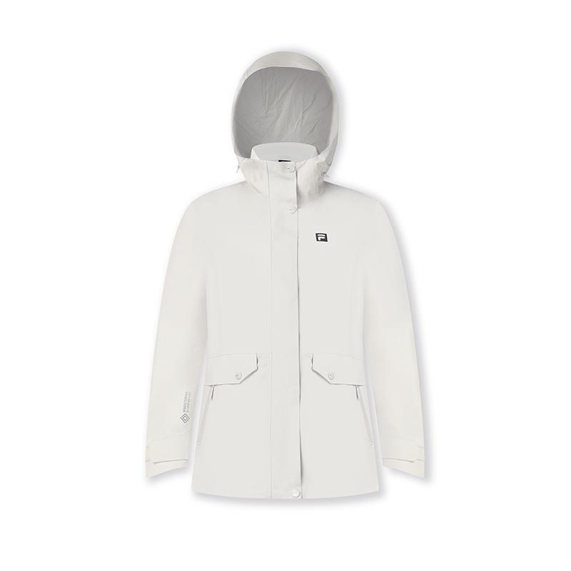 Fila Fleece Versatile Hooded Jacket Two-Piece Set Women Tops Snow-White A11W517706FWT