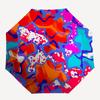 1pc Abstract Art Automatic Opening/Closing Folding Umbrella with 8 Ribs, Plastic Handle, Windproof Portable Sunshade Umbrella yy251222193