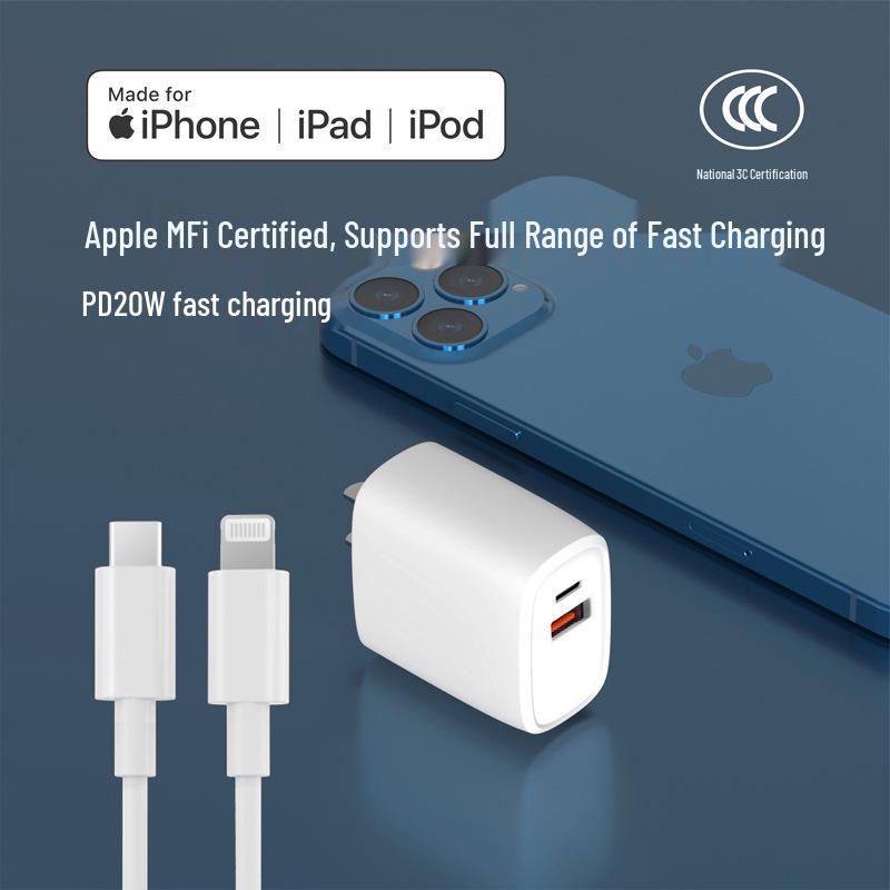 MFi Certified 20W USB-C Charger for Apple Phones - Mini Fast Charge, Low Heat